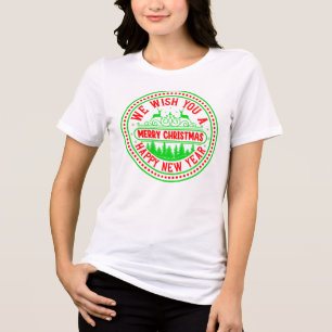 Wir wünschen Ihnen frohe Weihnachten Glück im neue Tri-Blend Shirt