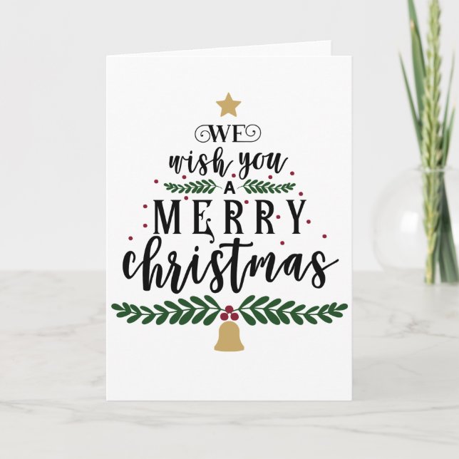 Wir wünschen Ihnen frohe Weihnachten Karte (Vorderseite)