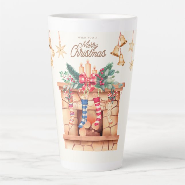 Wir wünschen Ihnen frohe Weihnachten Milchtasse (Vorderseite)