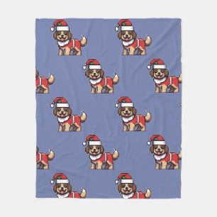 Wir wünschen Ihnen frohe Weihnachten mit niedliche Fleecedecke