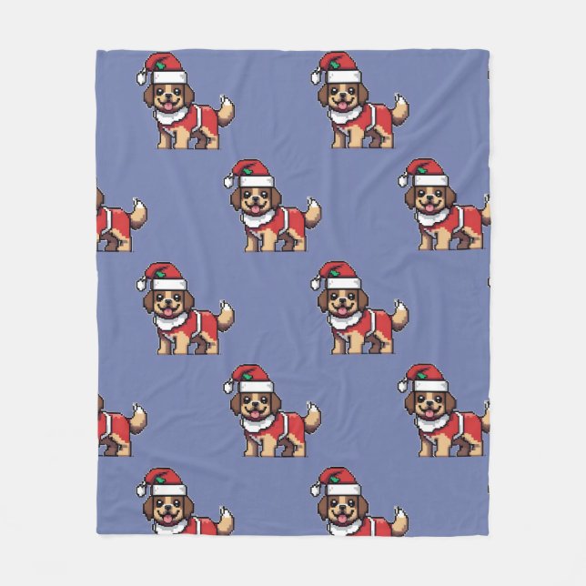 Wir wünschen Ihnen frohe Weihnachten mit niedliche Fleecedecke (Vorderseite)