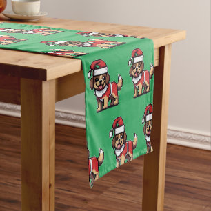 Wir wünschen Ihnen frohe Weihnachten mit niedliche Kurzer Tischläufer