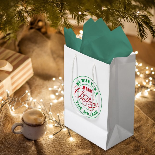 Wir wünschen Ihnen frohe Weihnachten Mittlere Geschenktüte (Von Creator hochgeladen)