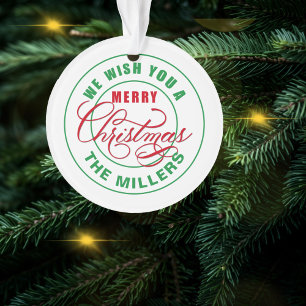 Wir wünschen Ihnen frohe Weihnachten Ornament