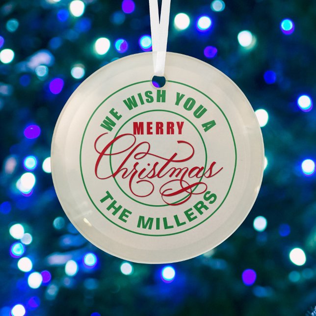 Wir wünschen Ihnen frohe Weihnachten Ornament Aus Glas (Von Creator hochgeladen)