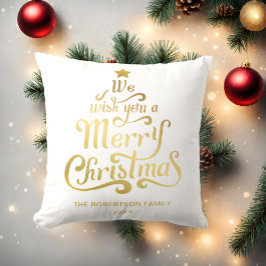 Wir wünschen Ihnen frohe Weihnachten personalisier Kissen