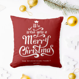 Wir wünschen Ihnen frohe Weihnachten personalisier Kissen
