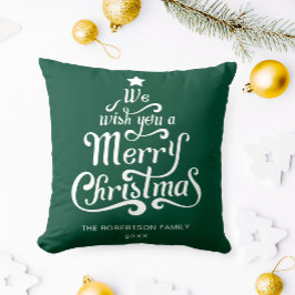 Wir wünschen Ihnen frohe Weihnachten personalisier Kissen