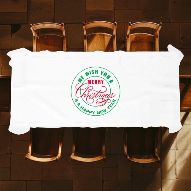 Wir wünschen Ihnen frohe Weihnachten rot und grün Tischdecke (Von Creator hochgeladen)