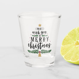 Wir wünschen Ihnen frohe Weihnachten Schnapsglas