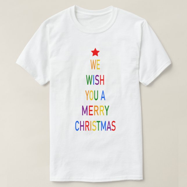 Wir wünschen Ihnen frohe Weihnachten T-Shirt (Design vorne)