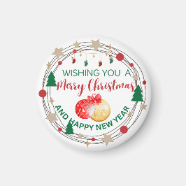 Wir wünschen Ihnen frohe Weihnachten und ein glück Magnet