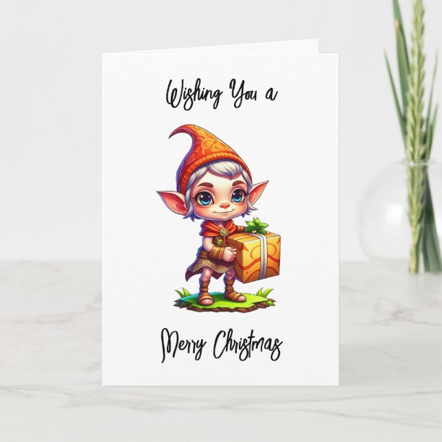 Wir wünschen Ihnen frohe Weihnachten und viel Glüc Karte (Vorderseite)