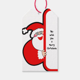 Wir wünschen Ihnen frohe Weihnachten, Weihnachtsma Geschenkanhänger