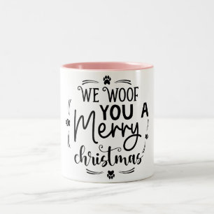 wir wünschen Ihnen frohe Weihnachten Zweifarbige Tasse