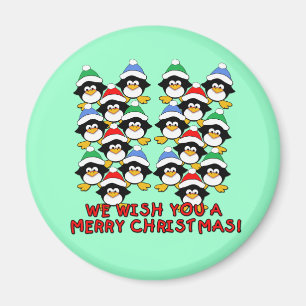 WIR WÜNSCHEN IHNEN FROHEN WEIHNACHT-PINGUINE MAGNET