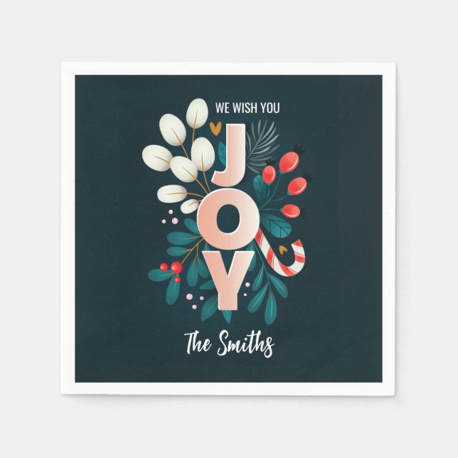 Wir wünschen Ihnen viel Spaß, Weihnachten Candy Ca Serviette (Vorderseite)