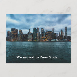Wir zogen nach New York City Skyline Foto Moving Postkarte