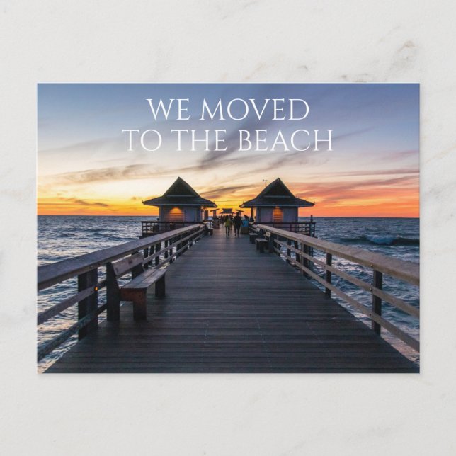 Wir zogen zum Strand Neapel Pier Florida Postkarte (Vorderseite)