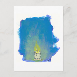 Wir zünden eine Kerze an & geben Dank inspirierend Postkarte