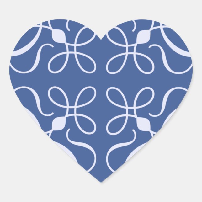 Wirbel auf der Blue Heart Aufkleber (Vorderseite)