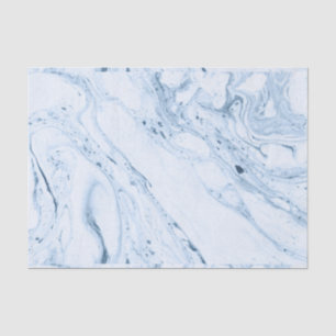 Wirbel aus weißem und blauem Marmor Seidenpapier