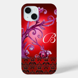 WIRBEL, BERRIES DAMASK MONOGRAM, rosa, rot title_seo2