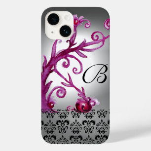 WIRBEL, BERRIES DAMASK MONOGRAM, rosa, schwarz title_seo2