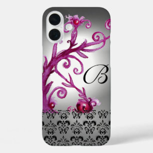 WIRBEL, BERRIES DAMASK MONOGRAM, rosa, schwarz title_seo2
