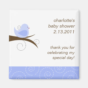 Wirbel Bird Custom Baby Dusche Gefallen Magnet