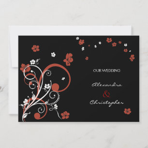 Wirbel & Blume Elegante Hochzeitsankündigung Einladung