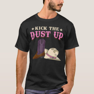 Wirbel den Staub auf Country Western Rodeo Mädchen T-Shirt