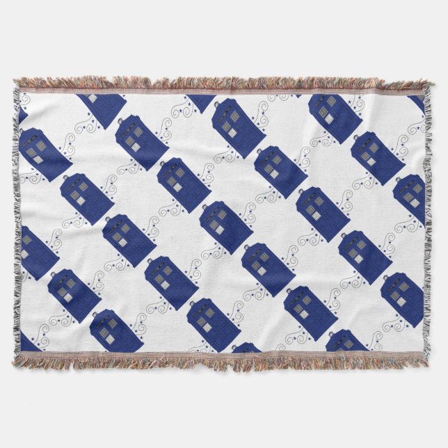 Wirbel der Polizeikiste werfen Blanket Decke (Vorderseite)