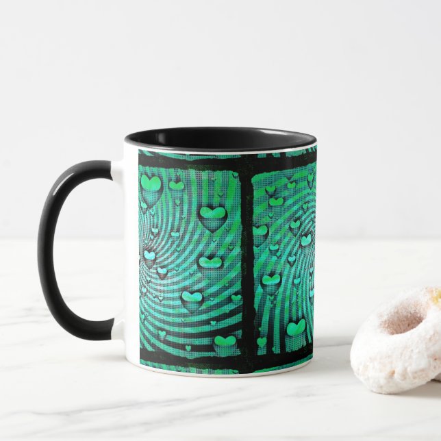 Wirbel des Herzens Tasse (Mit Donut)