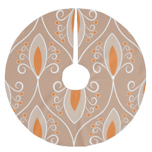 Wirbel, geometrisch, Vintag, nahtlos Polyester Weihnachtsbaumdecke