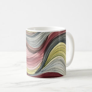 Wirbel-Handgemalte abstrakte Wasserfarbenkunst Kaffeetasse