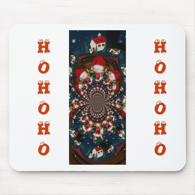 Wirbel im Urlaub Retro Christmas Art Stationery Se Mousepad (Vorne)