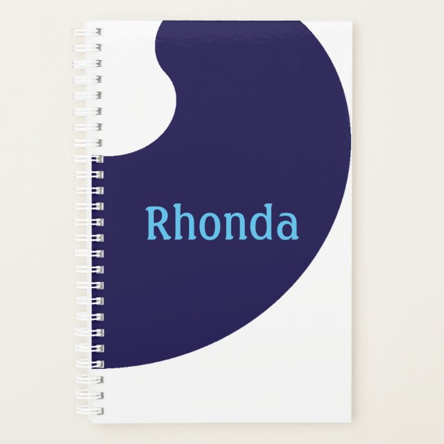 Wirbel in Blau und Weiß Planer (Vorderseite)