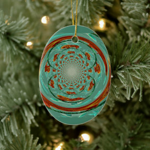 Wirbel Lions Wildlife Muster - Benutzerdefinierte Keramik Ornament