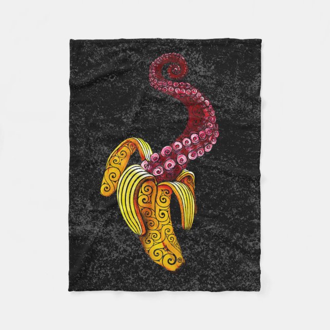 Wirbel Mutant-Banana Fleecedecke (Vorderseite)