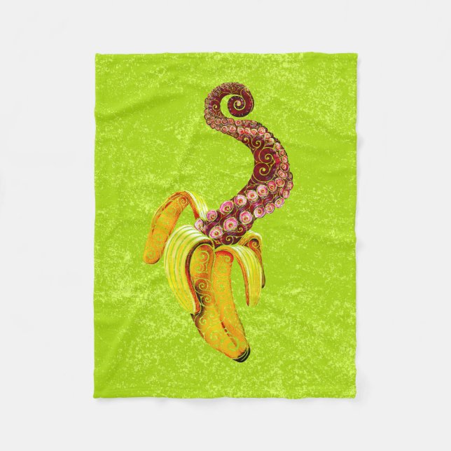 Wirbel Mutant-Banana Fleecedecke (Vorderseite)