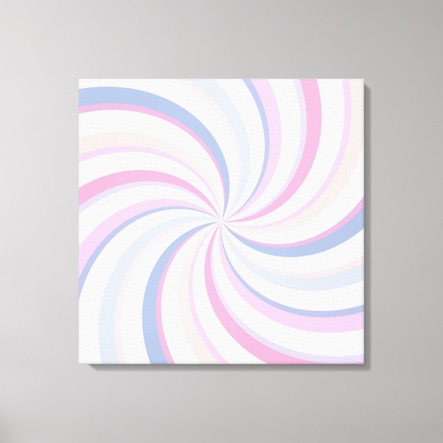 Wirbel Pink Blue Peach Leinwanddruck (Vorderseite)