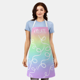 WIRBEL-Schürze für Pastell-Rainbow-Schleifen Schürze