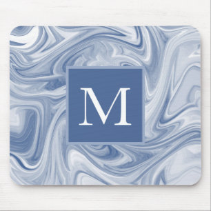 Wirbel Slate Blue Abstrakt Mousepad
