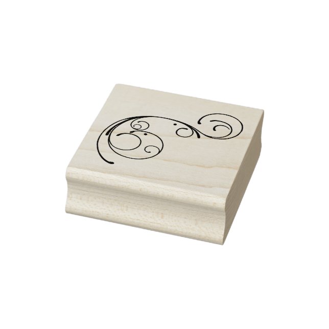 Wirbel und Dots Art Briefmarke Gummistempel (Stempel)
