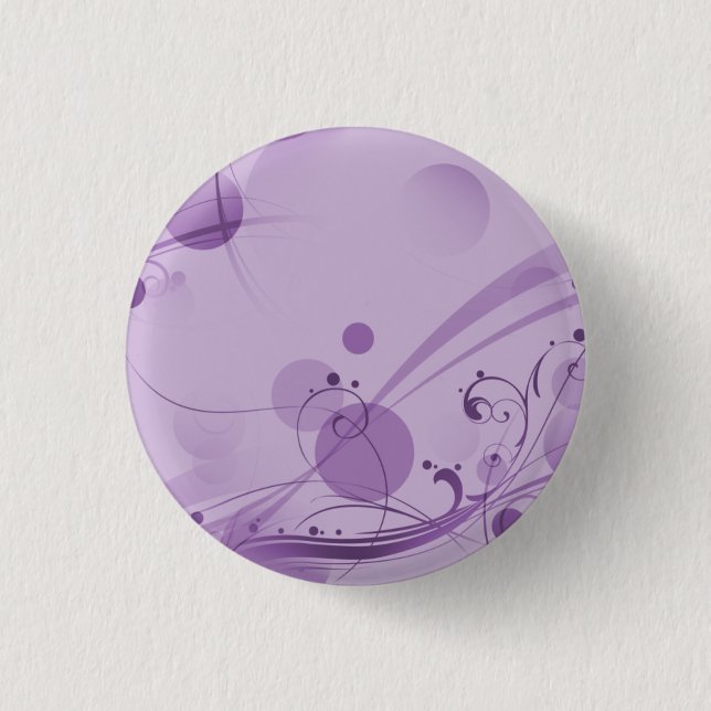 WIRBEL UND KREIS-PUNKTE HELLPURPURN BUTTON (Vorderseite)