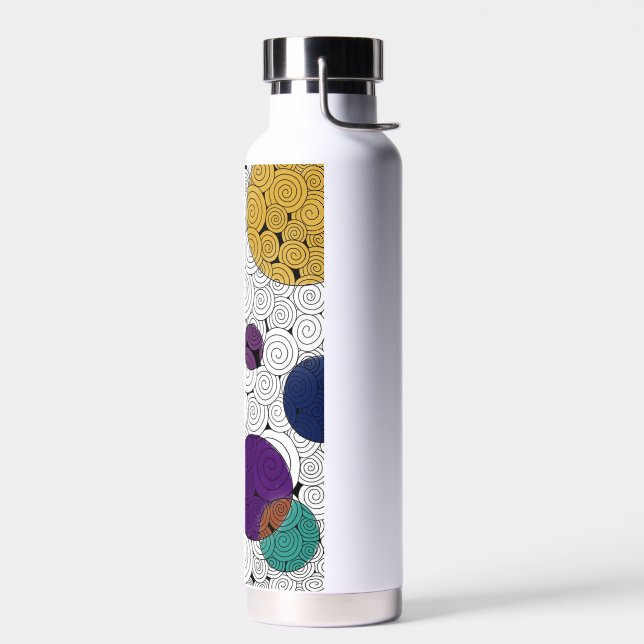 Wirbel und Kreise Wasserflasche Trinkflasche (Links)