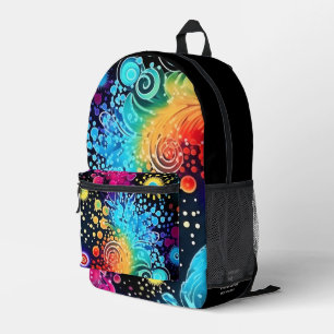 Wirbel und Punkte für den benutzerdefinierten Name Bedruckter Rucksack