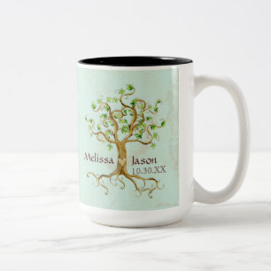 Wirbelbaumwurzeln Antike Personalisierte Namen Her Zweifarbige Tasse