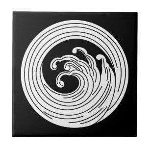 Wirbelförmiger Wellenkreis Fliese